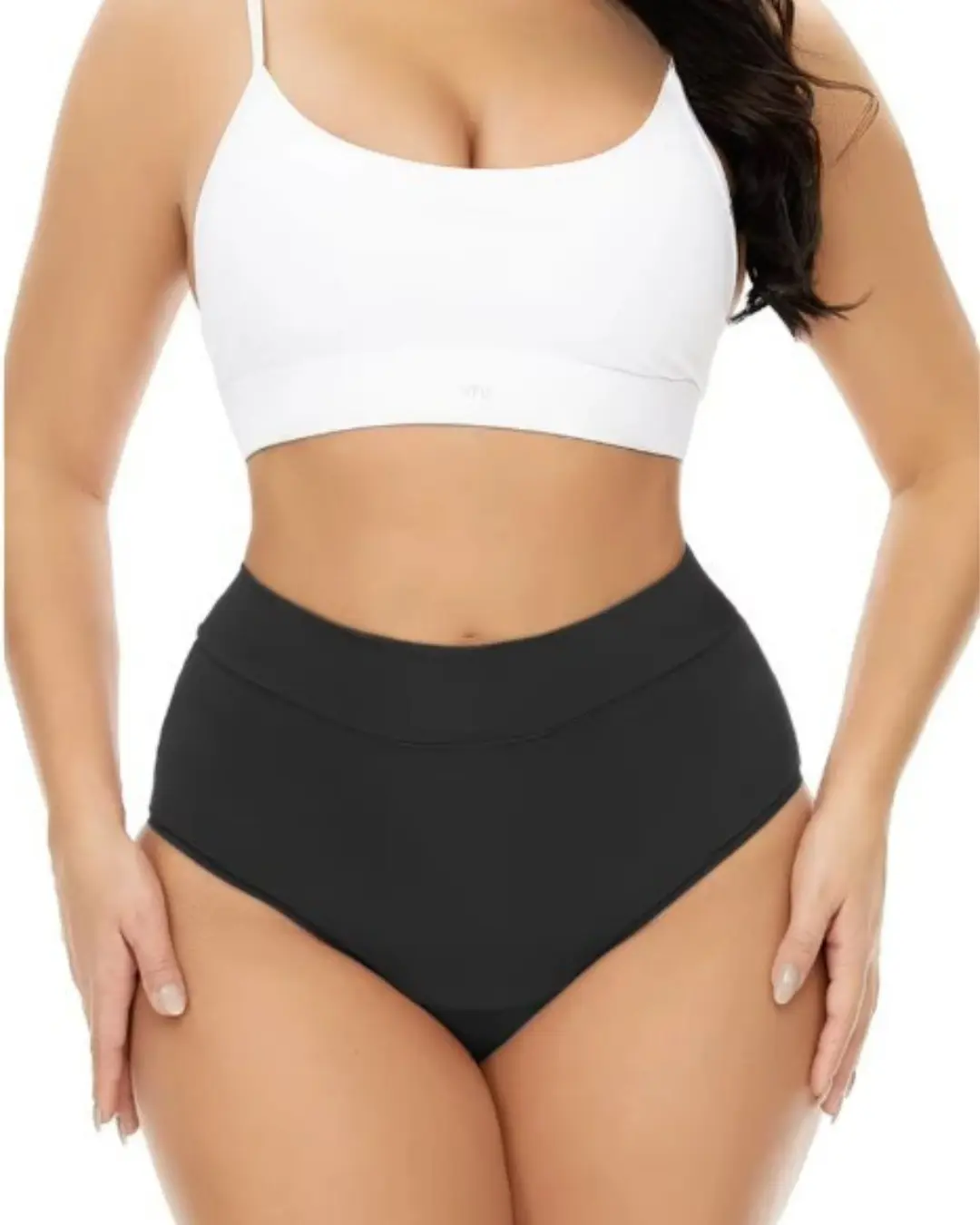 Bikini absorbente para menstruación y escapes | traje de baño menstrual tiro alto reutilizable
