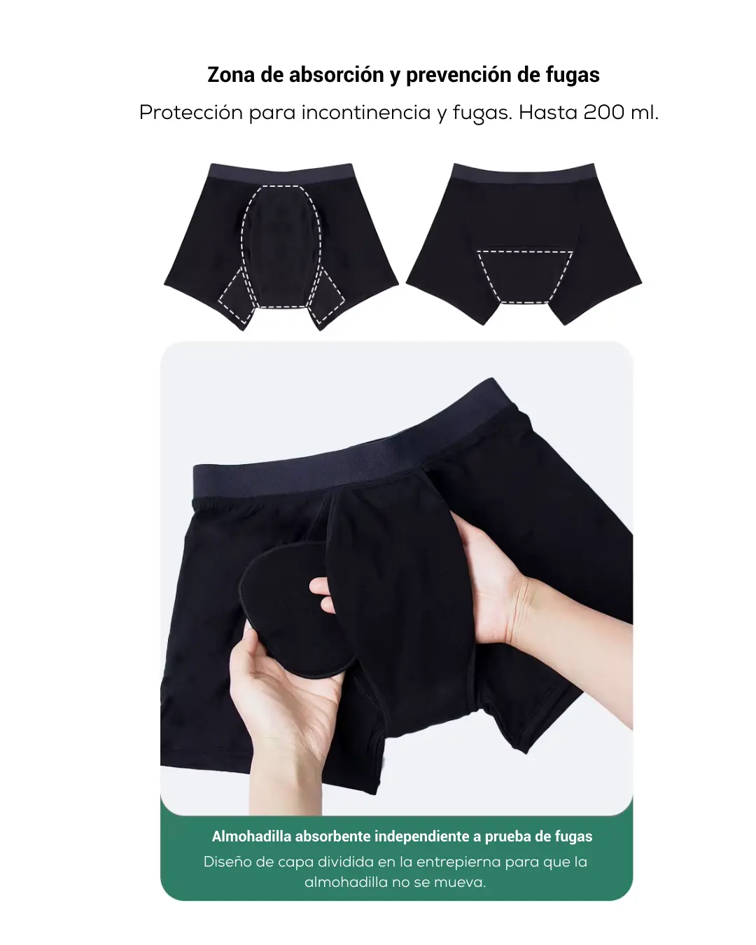 bóxer absorbente masculino